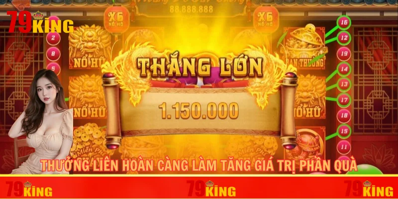 Thưởng liên hoàn càng làm tăng giá trị phần quà